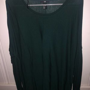 Army green H and M light sweater